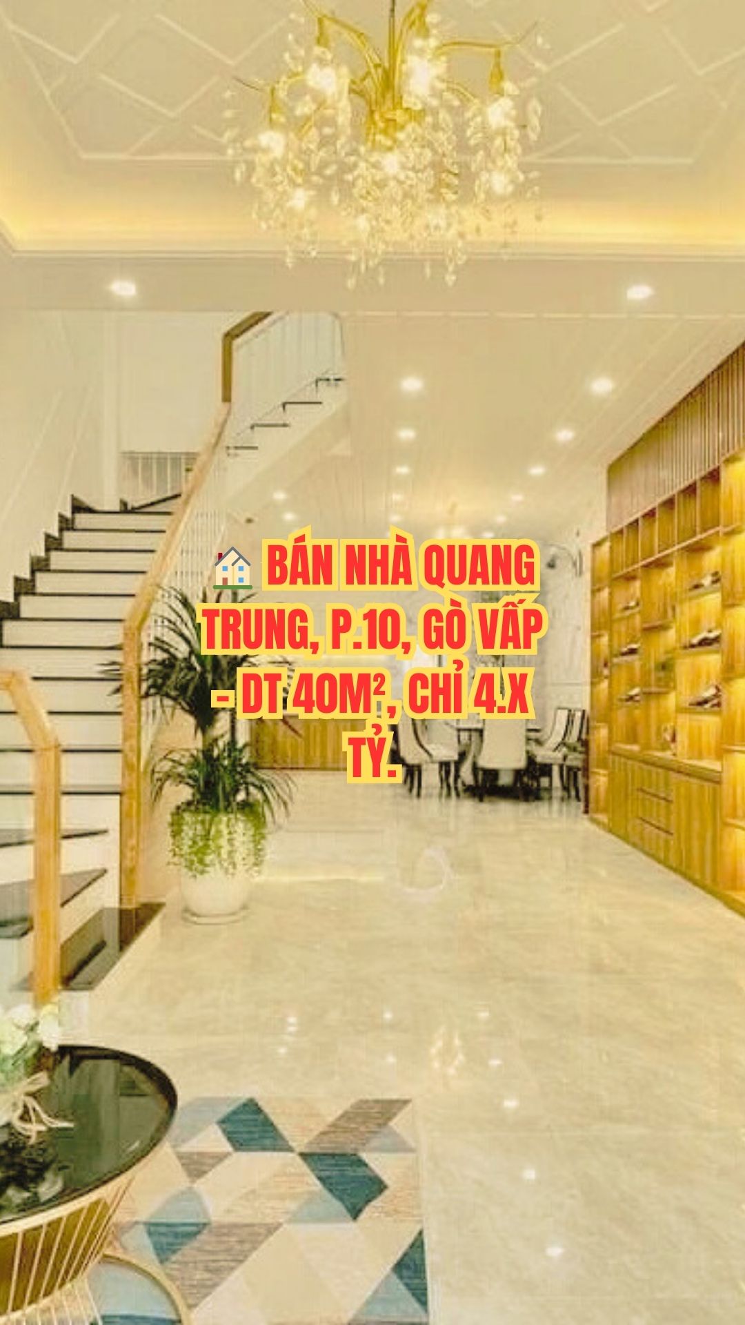 BÁN NHÀ QUANG TRUNG, P10, GÒ VẤP DT 40M², CHỈ NHỈNH 4 TỶ.